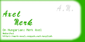 axel merk business card